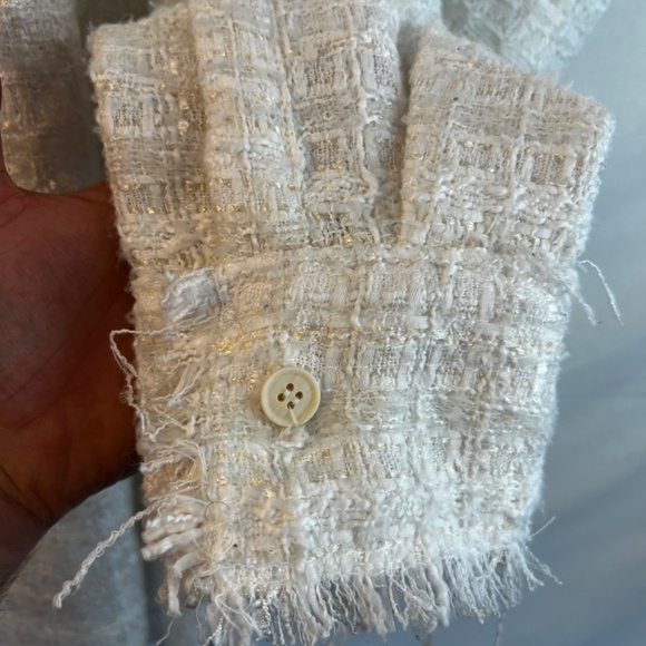 MNML Clothing - EUC Oversized XXL White Tweed Flannel - Faith Connexion/Balmain! - Picture 12 of 16